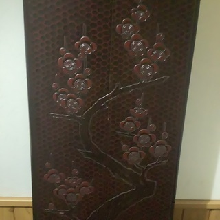 GMIH60○鎌倉彫 三面鏡 姿見 全身鏡 木製 彫刻 漆塗り 着付け鏡 和家 GMIH60○鎌倉彫 三面鏡 姿見 全身鏡 木製 彫刻 漆塗り 着付け鏡 和家