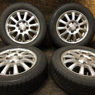 【BS BLIZZAK VRX 155/65R13】スタッドレス【La-Strada Tirado@ 13インチ 4J4HPCD100+42】ライフ MRワゴン ムーヴ等　(VTL434) クレジットカード QR決済可能