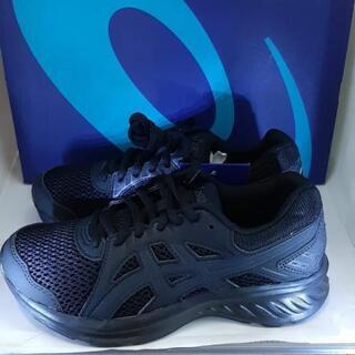 asics　22cm　スニーカー　真っ黒　アシックス　JOLT2