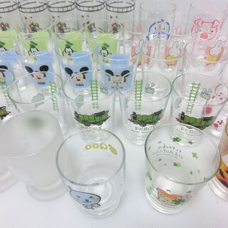 キャラクター　ガラスコップ　50個の画像