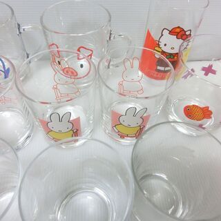 キャラクター　ガラスコップ　50個の画像