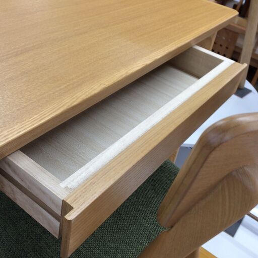 J597ニトリ ダイニングテーブルセット 2人用 ロレイン5H ルフナ LBR ライトブラウン 800×800×700 クリーニング済