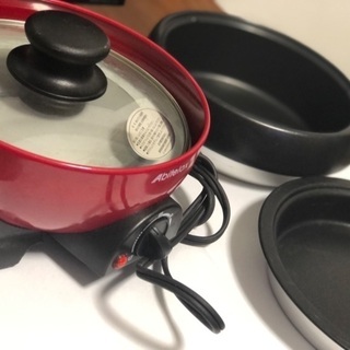 1人用電気鍋 プレート2種類付き 300円