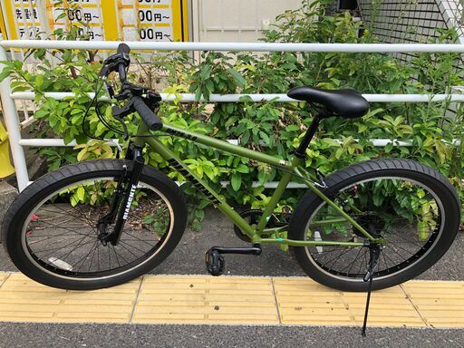 【リサイクルショップどりーむ天保山店】No.199　自転車　ファットバイク　26インチ　グリーン　DIAMANTE　ギア6段切り替え　美品