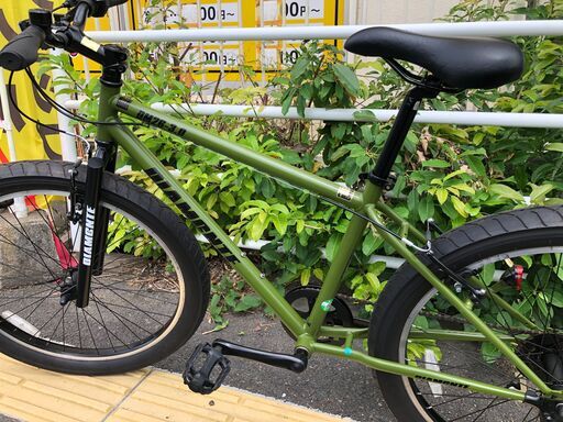 【リサイクルショップどりーむ天保山店】No.199　自転車　ファットバイク　26インチ　グリーン　DIAMANTE　ギア6段切り替え　美品
