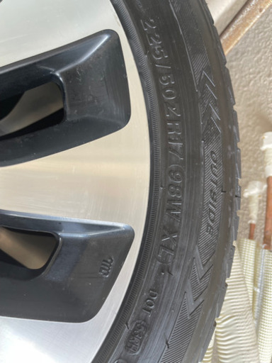 17インチ　ホンダ純正ホイール　走行1500キロほどタイヤ付き