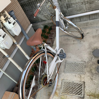 決まりました！パンクのしにくいタイヤ自転車 27インチ 白