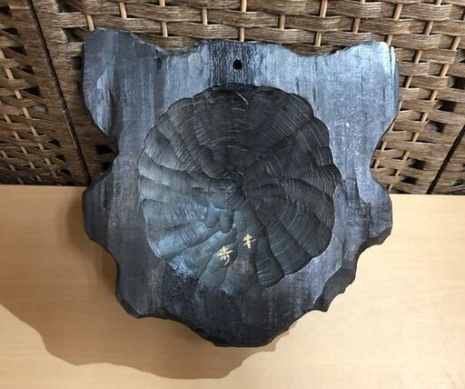 現状品 【牛歩 作】 木彫り熊 木製 インテリア 木彫り 壁掛け オブジェ 彫刻 ☆ 札幌市 白石区 東札幌 ☆ アウトレットモノハウ