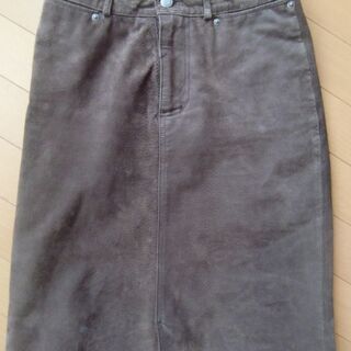 海外購入★JUSTJEANS★本革スエードのスカートの画像