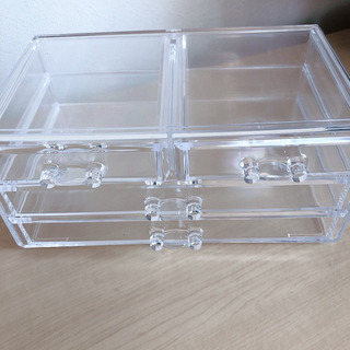 化粧品BOX クリアケース きれい 3点セットの画像