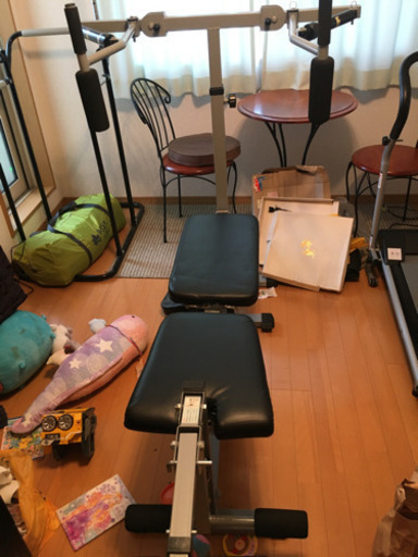 トレーニングジム、ランニングマシーン、ぶら下がり健康器3店セット