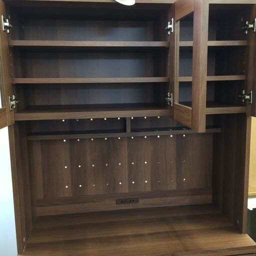 J600 ベガコーポレーション 食器棚 キッチンボード ウォルシュ ウォルナット 900×415×1820 クリーニング済み