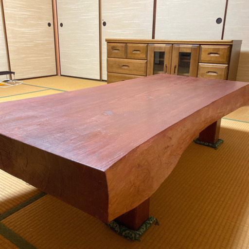 決まりました⭐︎ 高級一枚板テーブル　お洒落テーブル