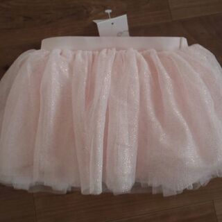 海外購入★タグ付き新品★子供用チュールスカート★ピンクラメ★キラ...