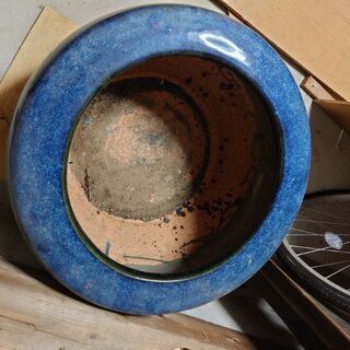 海鼠釉　特大　金魚鉢　火鉢の画像