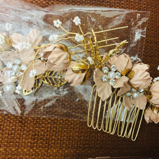 結婚式用ヘアアクセサリー: 造花・ドライフラワーかんざし、ヘアコ...