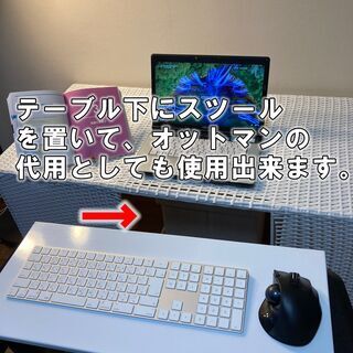 【3品同時購入で￥500】格安でローテーブル、収納スツール、美品キーボード台をお譲りしますの画像