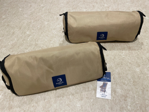 新品未使用　ホールアース Whole Earth [コンパクトFDライトハイバックチェア Lt Khaki] 2セット　チェアツー似　キャンプ　キャンプ用品　アウトドア　ベージュ