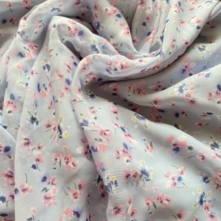 小花柄　シフォン　ロングスカートの画像