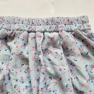 小花柄　シフォン　ロングスカートの画像