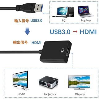 USB HDMI 変換 アダプタ USB ケーブル の画像