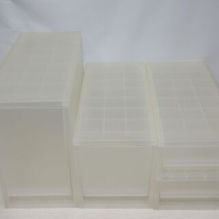 jtp-0482　無印良品　プラスチック収納ケース　3点セット　...