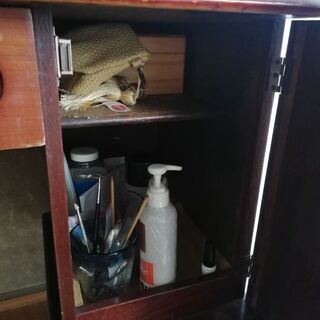 カリモクのアンティーク三面鏡ドレッサー