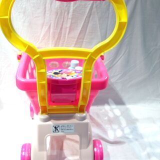 ★3752★ディズニー　ミニー　うきうきおかいものカート　手押し車　かご付き　買い物　おもちゃ　女の子の画像