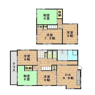 ペット可戸建て♪小型犬２匹まで♪広々６ＬＤＫに敷地内駐車場も無料です！