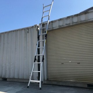 格安で！ハセガワ アルミ製自在脚立◇フリーラダー◇全長3.8ｍ◇梯子 足場◇KAB-38の画像