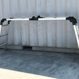格安で！ハセガワ アルミ製自在脚立◇フリーラダー◇全長3.8ｍ◇梯子 足場◇KAB-38の画像