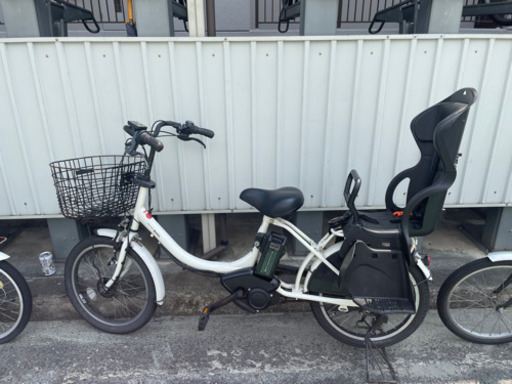 電動自転車　子供乗せ　YAMAHA パスバビー　白