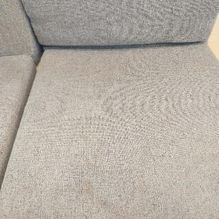 ローソファー　グレー　三点セットの画像