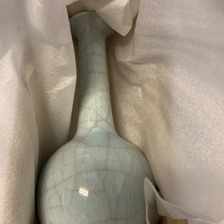青磁貫入　花瓶（新品未使用）