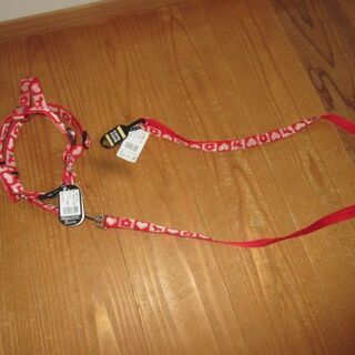 犬用ハーネス付きリード　ピンク2