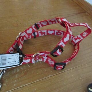 犬用ハーネス付きリード　ピンク2の画像