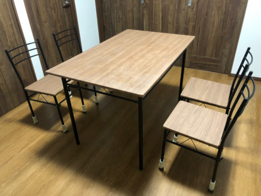 ダイニングセット 送料無料】 4人用 ダイニングセット 4点 テーブル(幅1800mm)+チェア2脚 