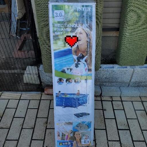 intex レクタングラーフレームプール 300×200 中古