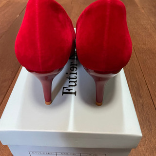 新品　ハイヒール　パンプス　赤色　25cm  の画像