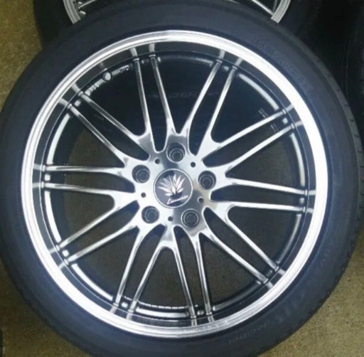 LEHRMEISTER　レアマイスター　18インチ7.5J+47 PCD114.3 5穴 黒ナット付き