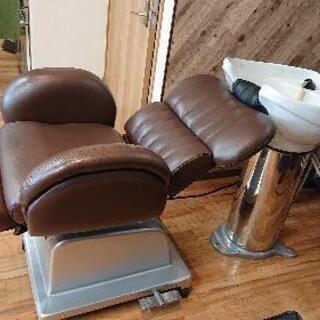 取引中、美容室 シャンプーユニット(椅子のみ販売も可能)