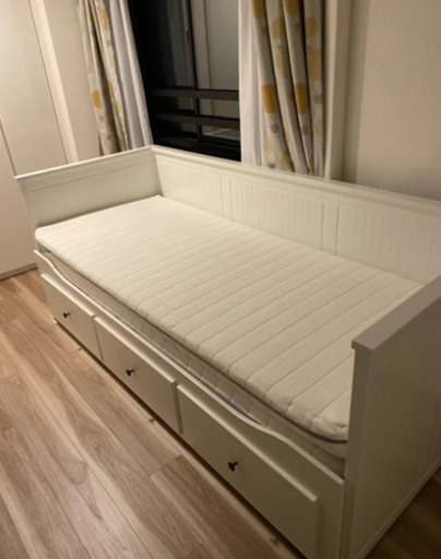 美品　8月1日まで！IKEA ベッド　ヘムネス　マットレス付き