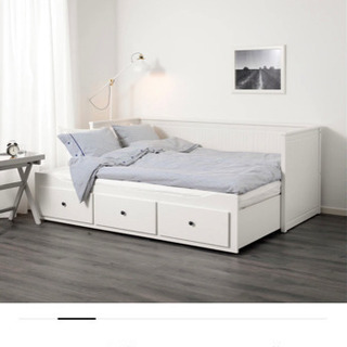 美品 8月1日まで！IKEA ベッド ヘムネス マットレス付き
