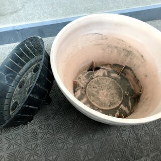 植木鉢と支柱　各2セットの画像