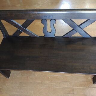 カリモク RUSTICベンチ　天然木の画像