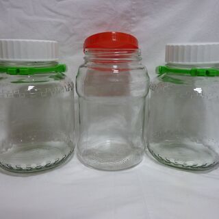 『引取限定』☆3本セット☆梅酒ビン・果実酒ビン・ガラス瓶・ガラス製保存容器の画像