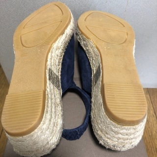 【新品】カンナ　サンダル　ジュート ウェッジソール 羊革 の画像