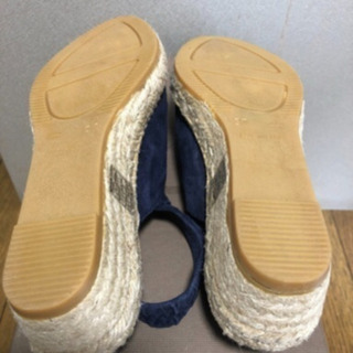 【新品】カンナ　サンダル　24㎝　ジュート ウェッジソール 羊革の画像