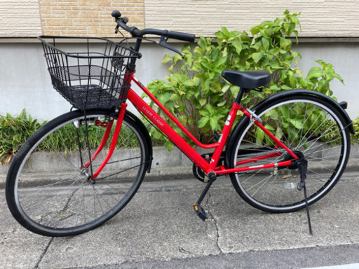 27インチ自転車　レッド