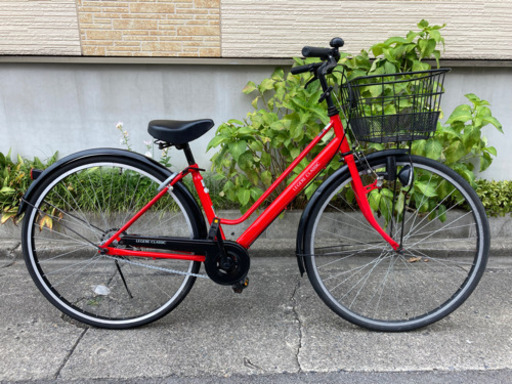 27インチ自転車　レッド